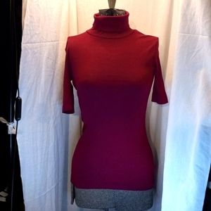 3/4 length sleeve knit turtleneck